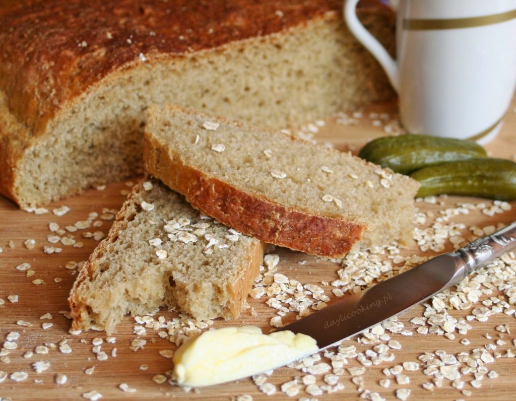 przepis na domowy chleb, jak upiec chleb pszenno-owsiany