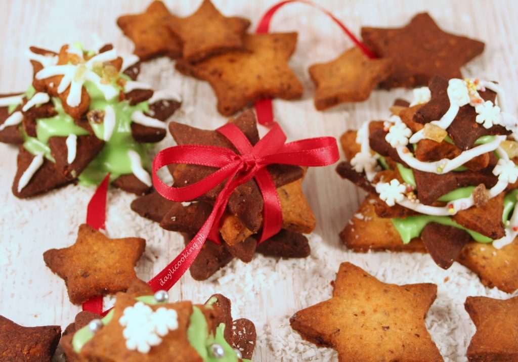 Prosty najlepszy przepis na orzechowe ciasteczkowe choinki świąteczne ciastka
