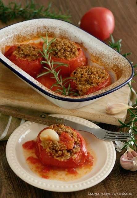 kasza owsiana z pomidorami, proste danie, lato, daylicooking, Małgorzata Kijowska