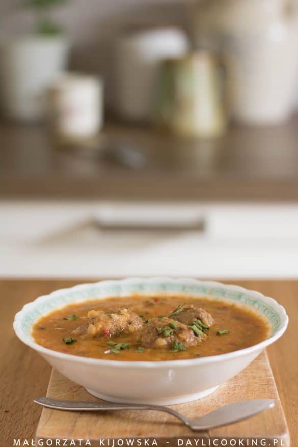 Przepis na zupę z soczewicy z wołowią
