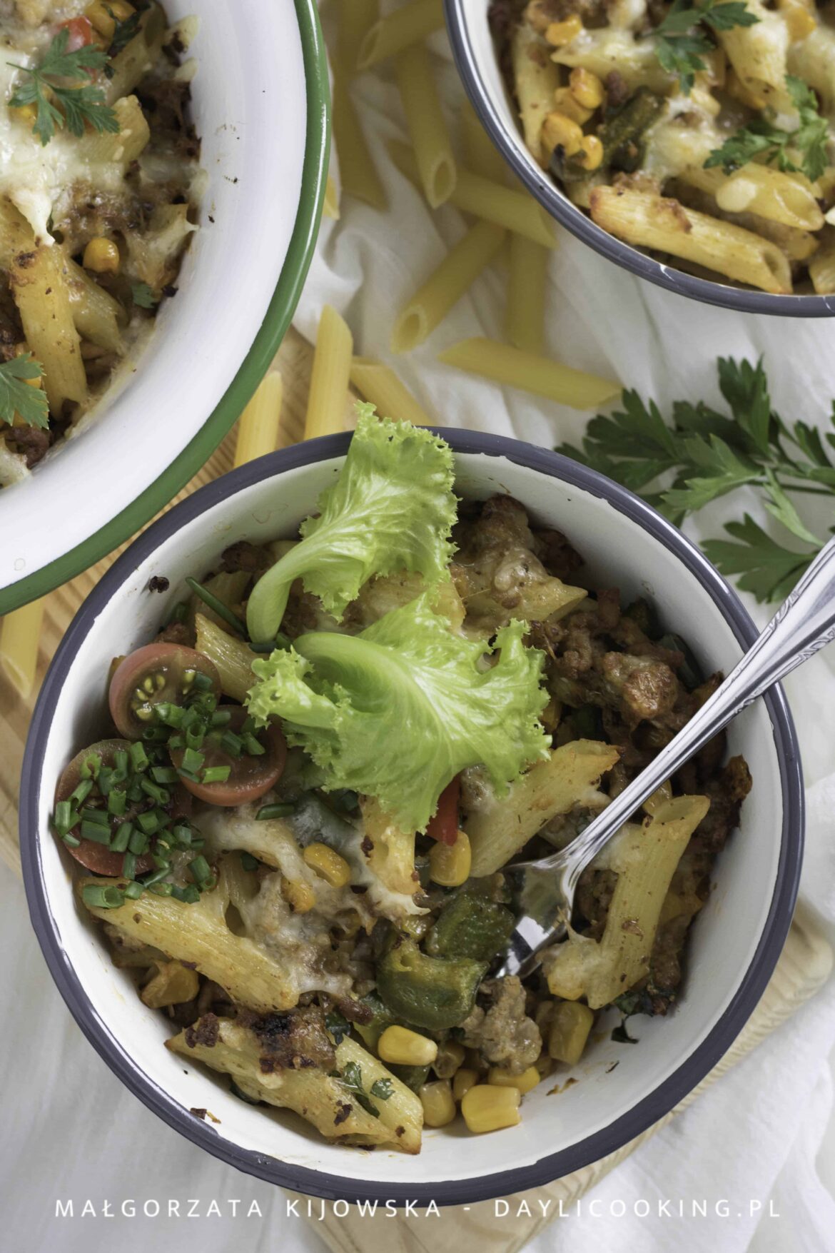 zapiekanka makaronowa z mięsem mielonym