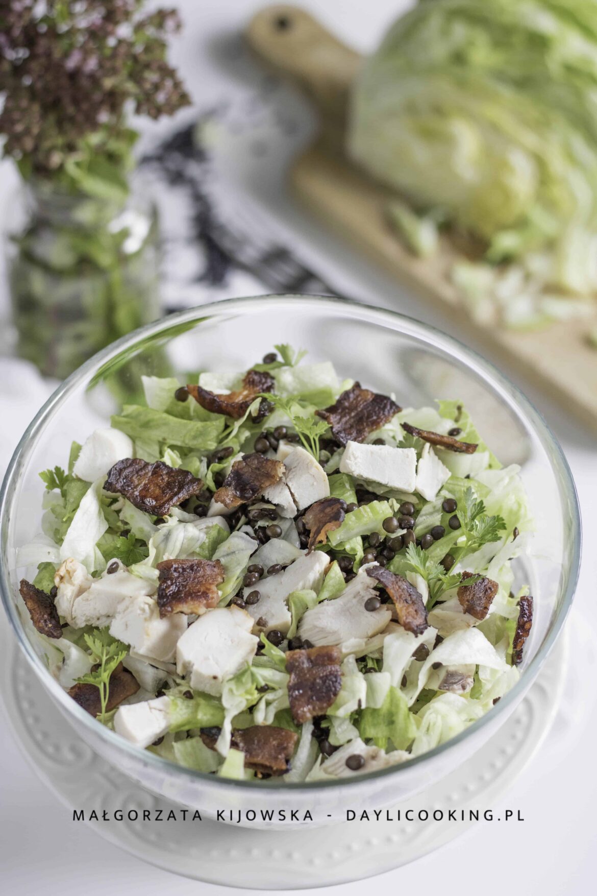 sałatka z czarną soczewicą