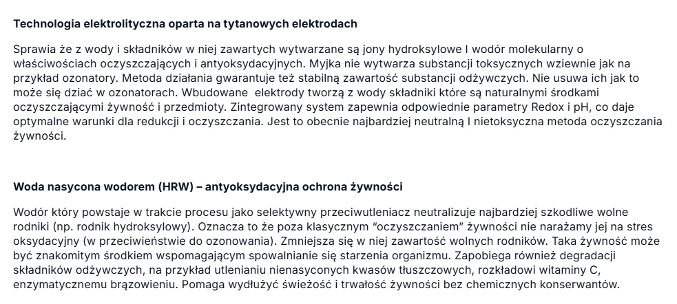 myjka do żywności food cleaner 3.0