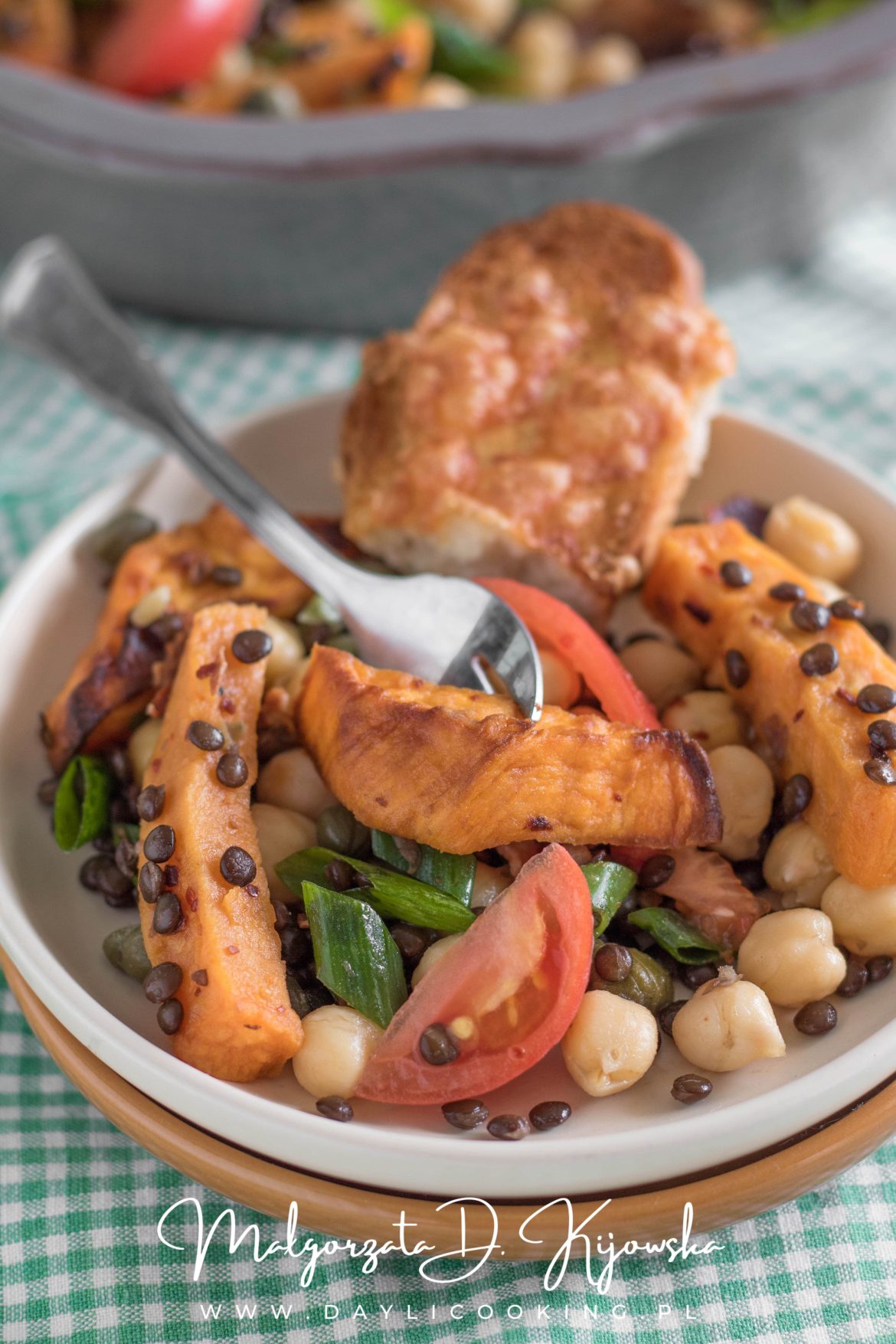 sałatka z pieczonych batatów