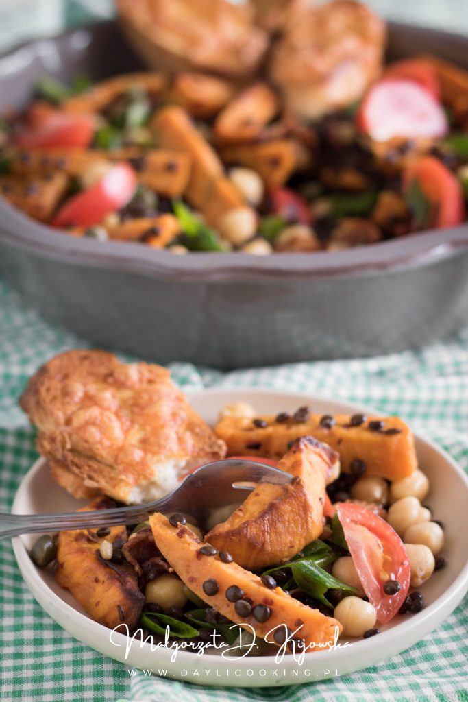 sałatka z pieczonych batatów